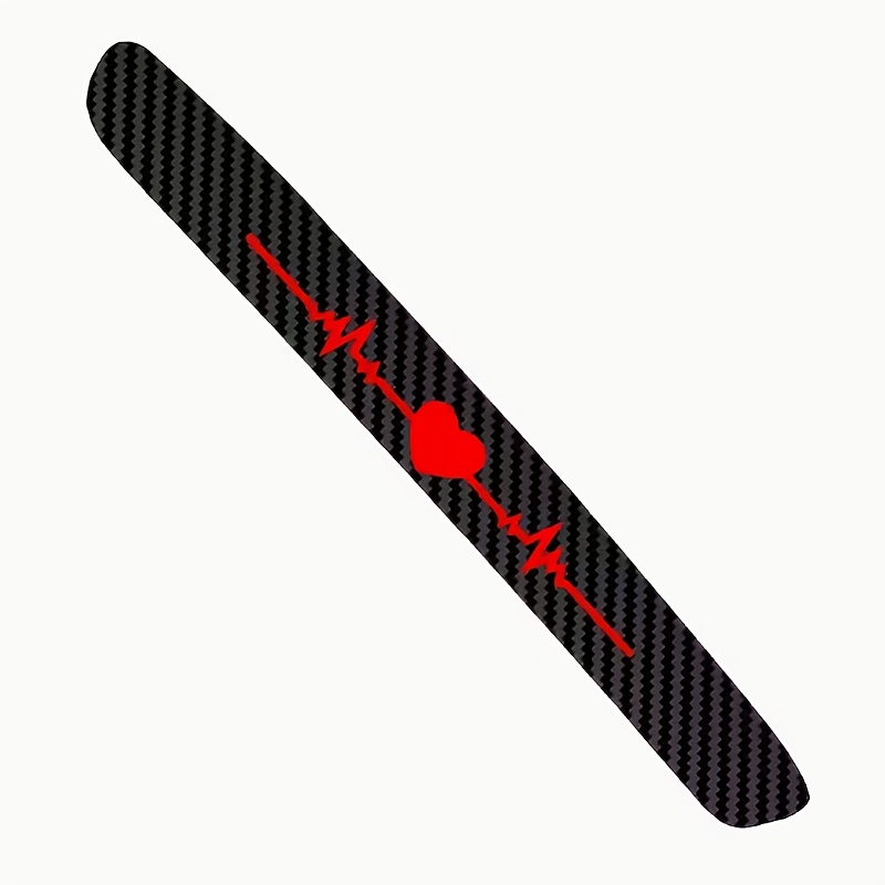 High-mounted Brake Light Sticker, Heartbeat Ecg Tail Light Sticker, 3d Carbon Fiber Matte Frosted Pattern, Car Safety Enhancement With High-visibility Marking