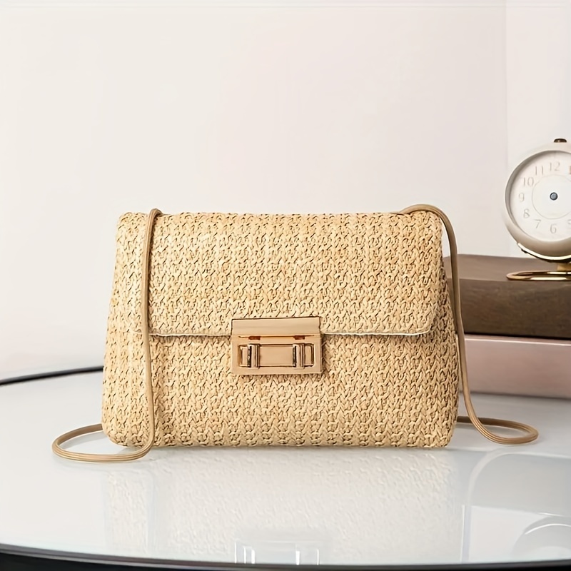 

Sac à bandoulière en toile pour femme, sac de style simple parfait pour les tenues de plage et de vacances