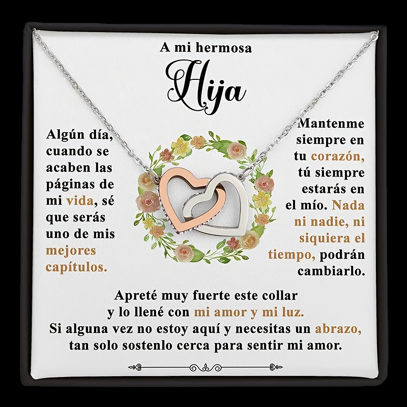 TEMU Collar Elegante y Moderno con Forma de - Charm de Cobre con de Regalo y Tarjeta de Felicitación, para Cualquier Estación, Ideal para Uso Diario,