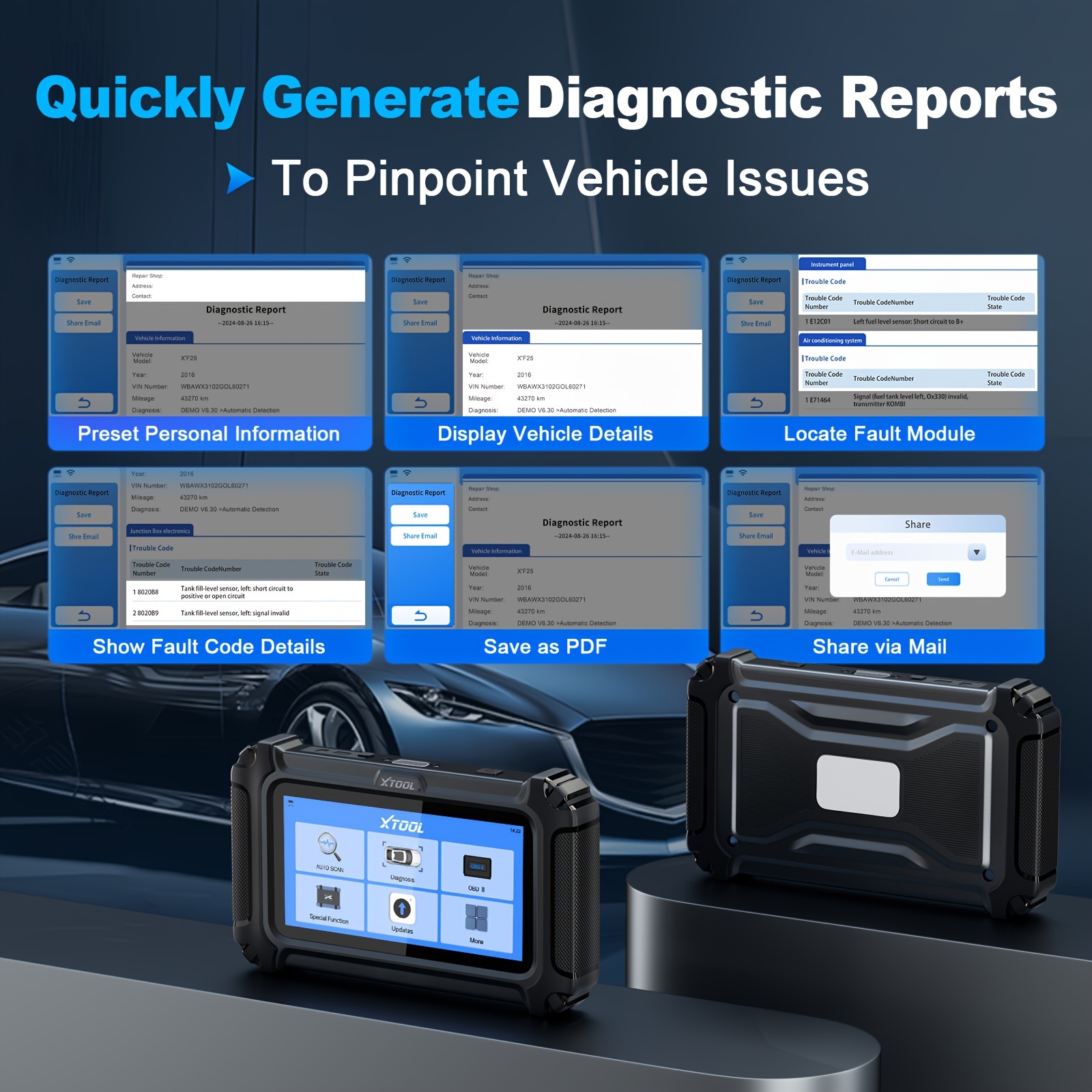 XTOOL D5S 2026 OBD2 Diagnostic Tool | Engine/Abs/Srs/Transmission Analysis, FCA/CAN FD, 16+ Resets (Epb/Oil/Sas/Epb/Dpf), ABS Bleeding, Battery Matching & Free Lifetime Wi-Fi Updates