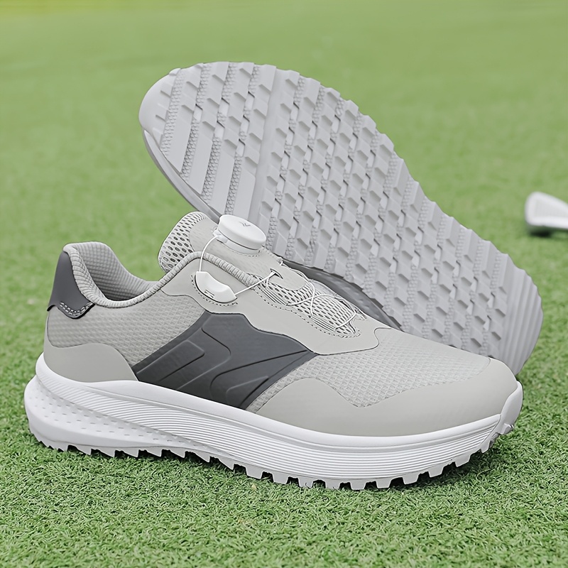 TEMU [sneakers] Golf Shoes, Fashionable And Classic, Indoor Outdoor Grass, Training And Competition Special Shoes, Rotatable Design For Convenient
