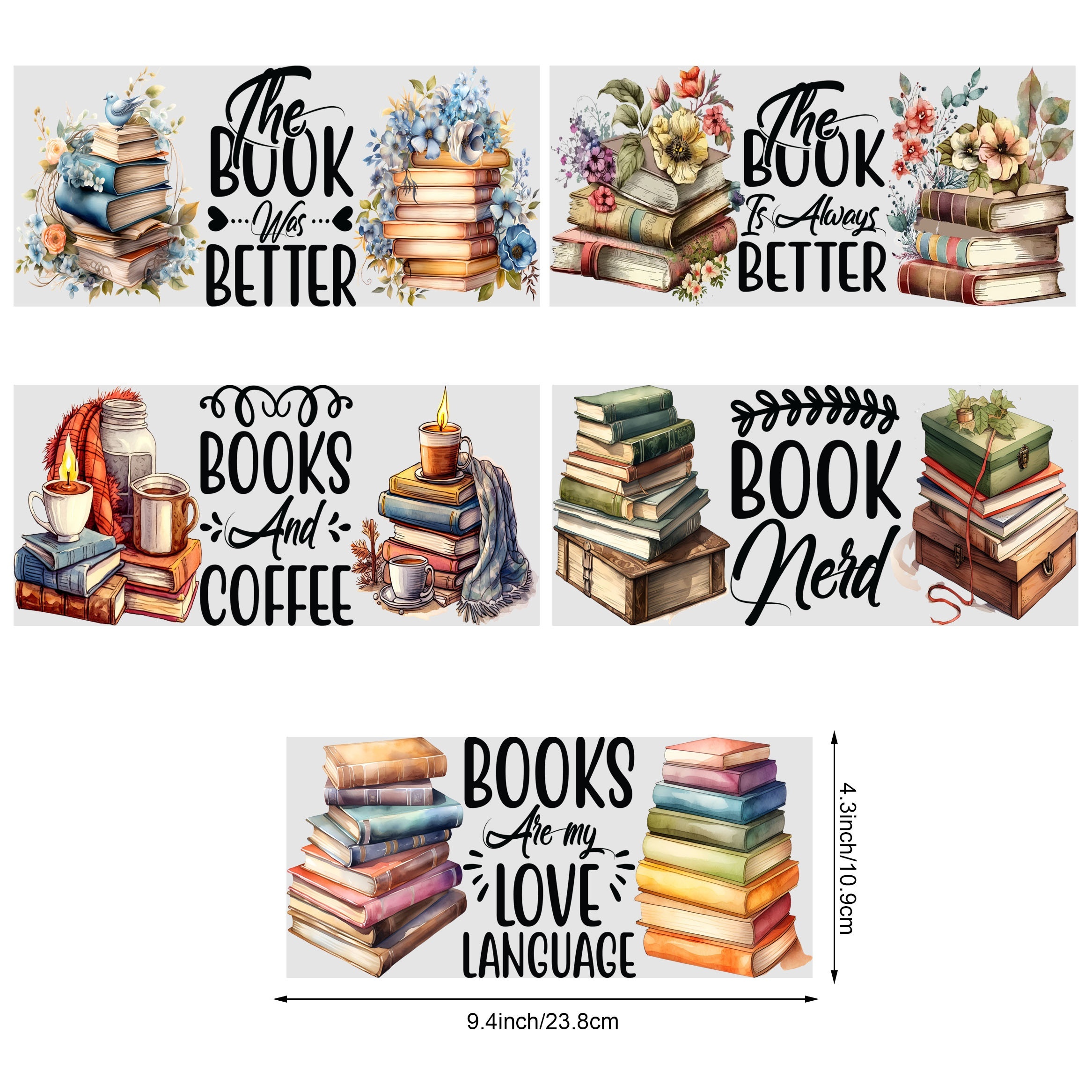 5 Sheets Books Uv Dtf Cups Diy Cup -high Quality