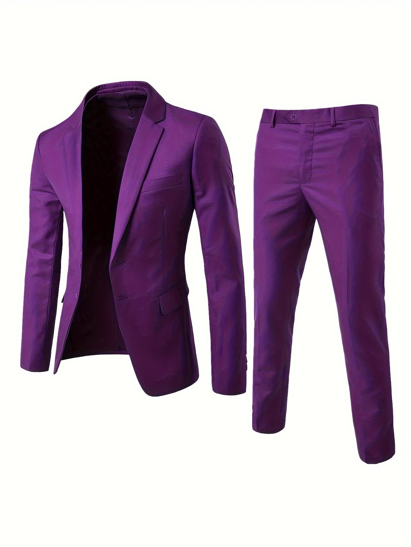 Formal Women Business Suits 3 Piece Waistcoat, Pant and Jacket Sets Purple  Trench Coat Long Blazer Ladies Work Wear Clothes