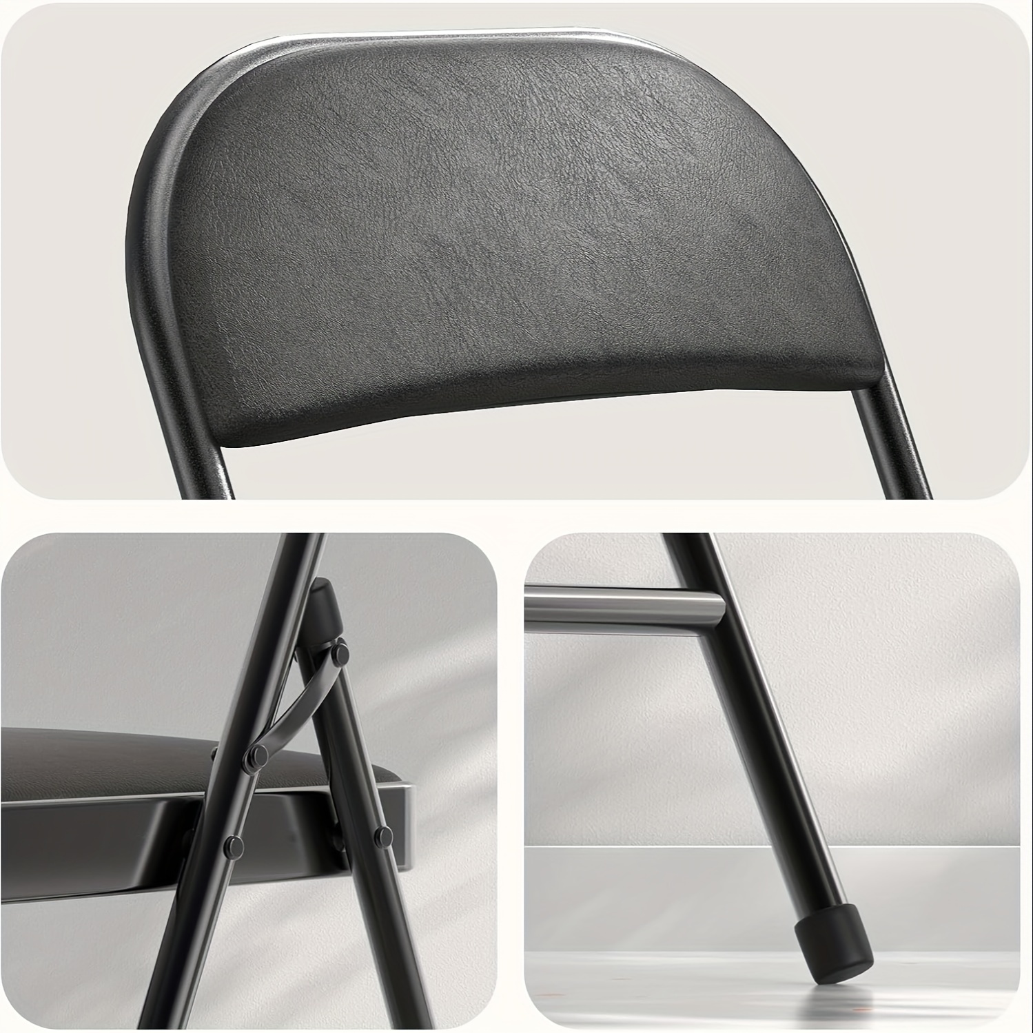 Cheap Iron Frame Folding Triangle Chair Strong Load Bearing