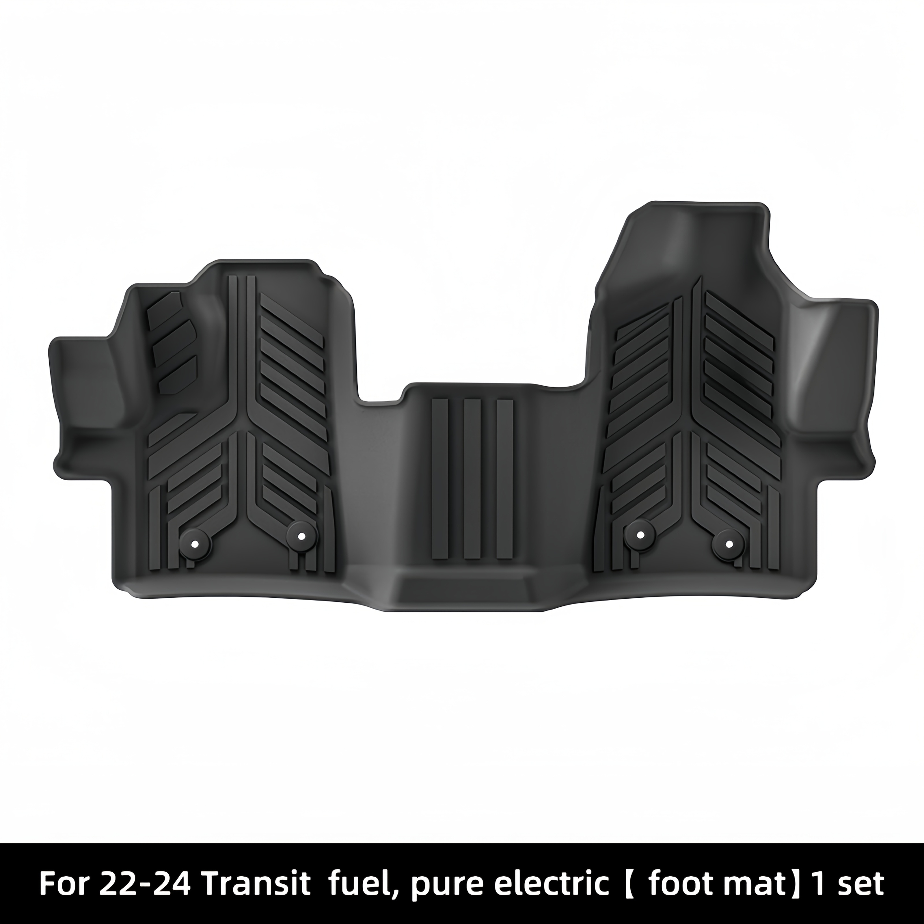 TEMU For Ford Transit All Foot Pads 1 Set, Tpe Material, (2022-2024) Fuel/, Single-layer Foot Pads Are Suitable For North America And Other Countries