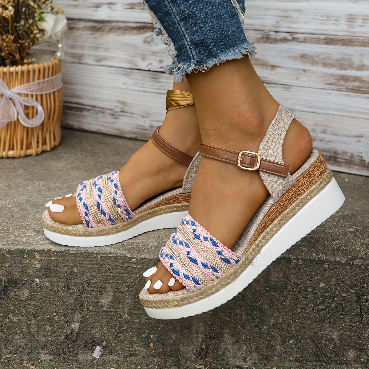 Espadrille Compensée Eram Espadrilles Sandale Compensée Sandales