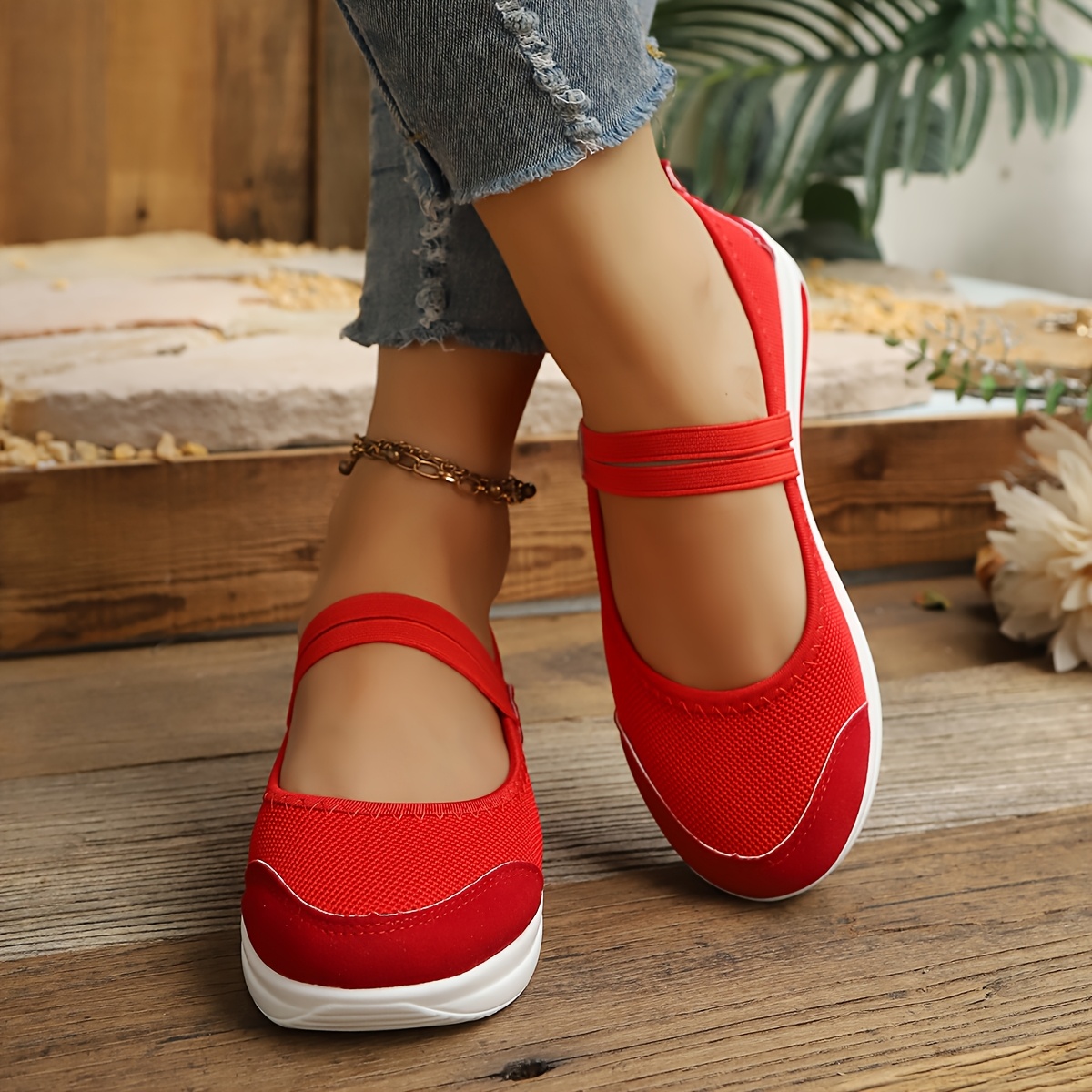 TEMU Women's Fashion Mesh Casual Shoes, Breathable Knit Upper, Comfortable Soft Sole, And Casual Wear, Age-reducing Style With Jeans, , Women Shoes