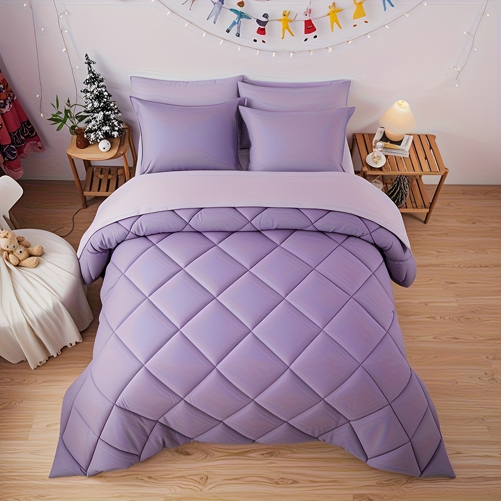 TEMU Cosybay 3pcs Or 7pcs Comforter Set Queen Size, 2pcs Solid Bedsheets And Comforter Sets With 4 Pillowcases, Queen Size Bed Comforter Sets, Luxury