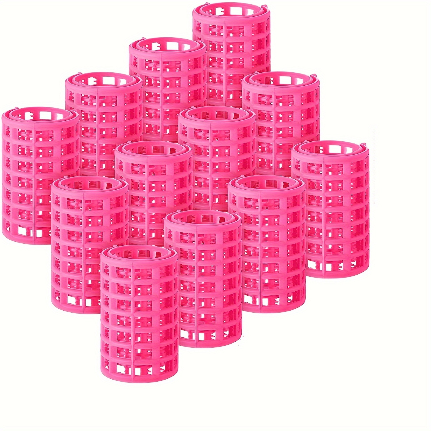 

12pcs -adhesive Curler Set - Diy Styling Types, Plastic ,