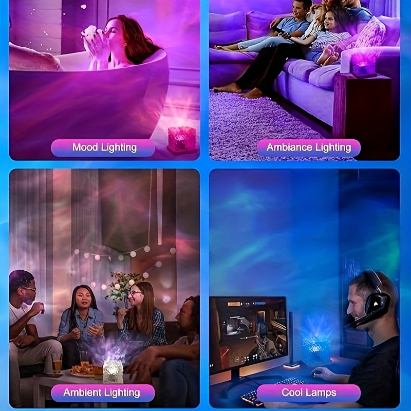 16 Color Water Wave USB Night Light with Remote Control