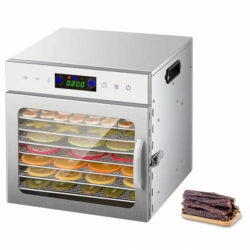 12 tray stainless steel food dehydrator with digital timer temperature control adjustable range 86 f 194 f protection recipe book accessories for jerky sausage herbs fruits and more dehydrators for food