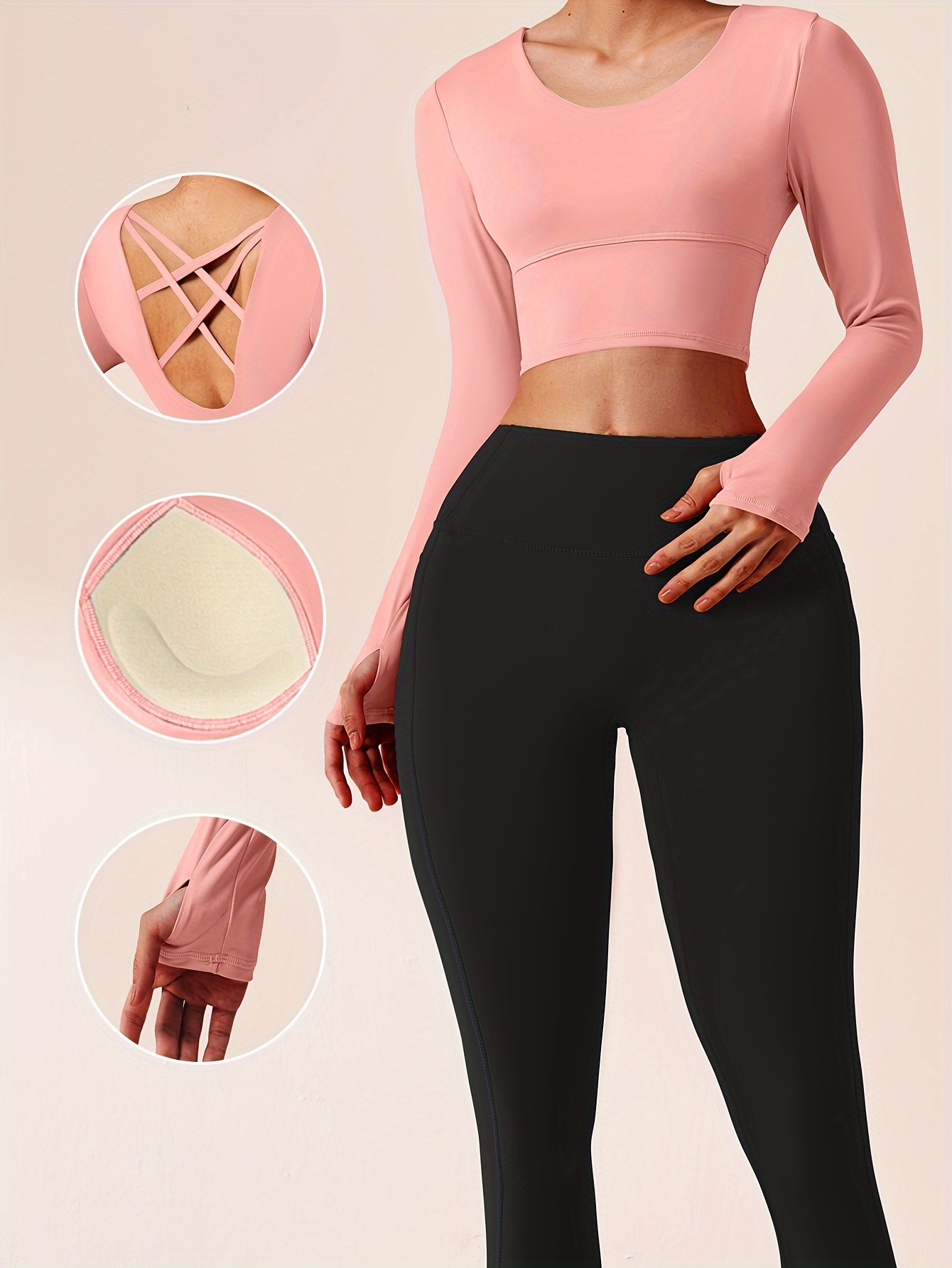 cute workout tops with sleeves