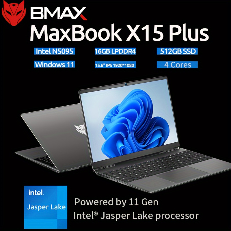  jumper Laptop de 16 pulgadas, 16 GB RAM 512 GB SSD, computadora  portátil con 12ª CPU Intel N100 (3.4 GHZ), pantalla IPS FHD 1080P (1920 x  1200), WiFi 2.4G/5G, 4 altavoces estéreo, sistema de : Electrónica