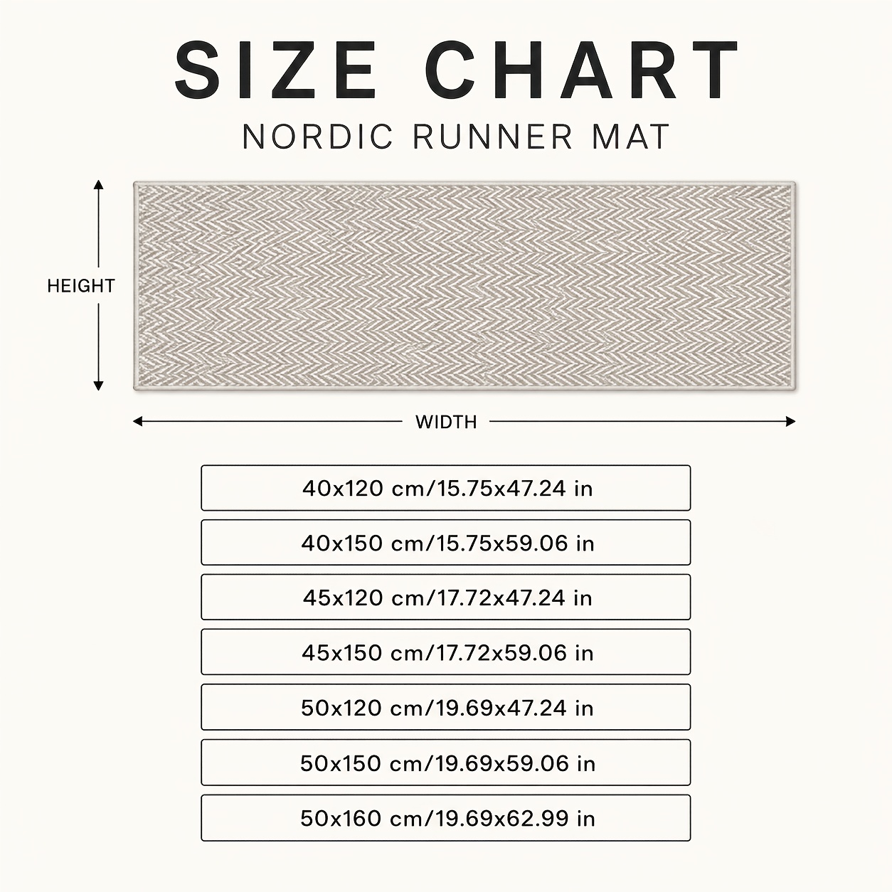 TEMU And Nordic Herringbone Pattern Long Runner Mat, Simple Non-slip Absorbent Mat For Kitchen And Hallway, Bedside And Laundry Room Home Foot Mat