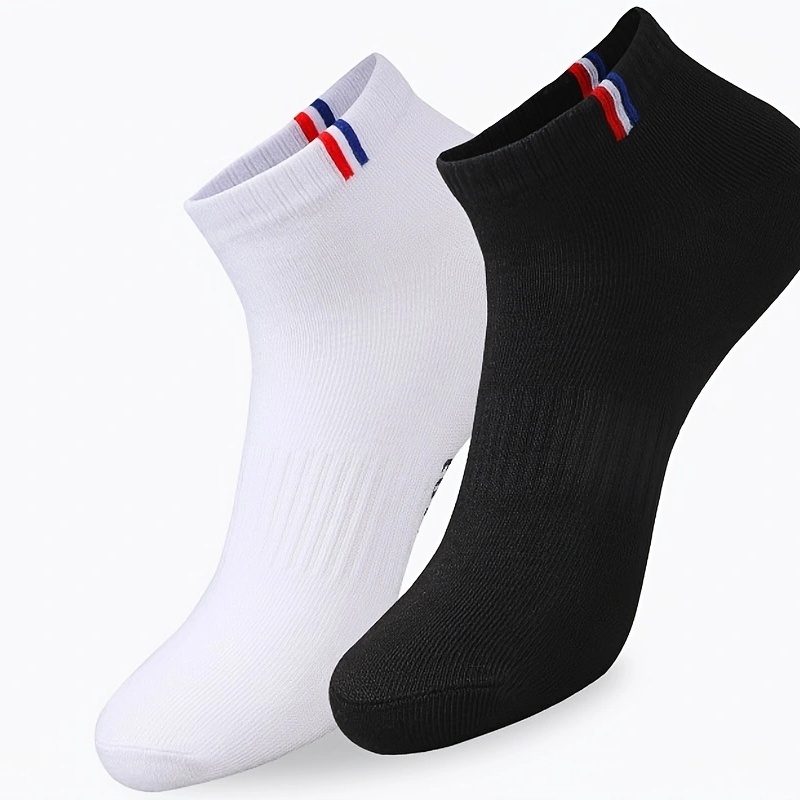 Image of 6-pair Combed Sports Socks, New Autumn Style, Unisex Couple's Edition, Breathable, Sweat-absorbent, And Odor-resistant Ankle Socks