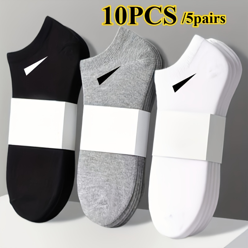 10pcs 5 pairs womens casual solid color socks breathable comfortable anti sweat anti odor low cut ankle socks   womens socks   comfortable experience casual socks for easy  
