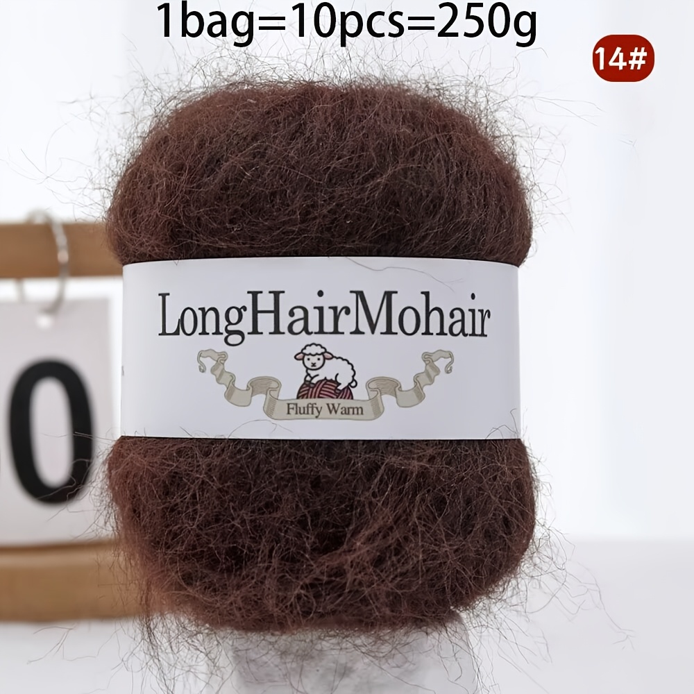 TEMU 250G/10pcs de Ocasiones Calientes para Cabello Largo, Hilo Fino, Múltiples Colores Disponibles, Paquete de Material para Tejer a para Suéteres