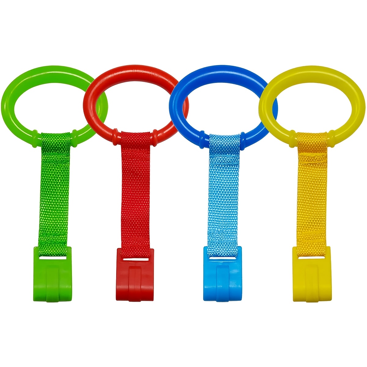 

4pcs Plastic Hand Pull Rings For Room Decor, Play Fence & Game Bed - Indoor Parties, Home Accessories