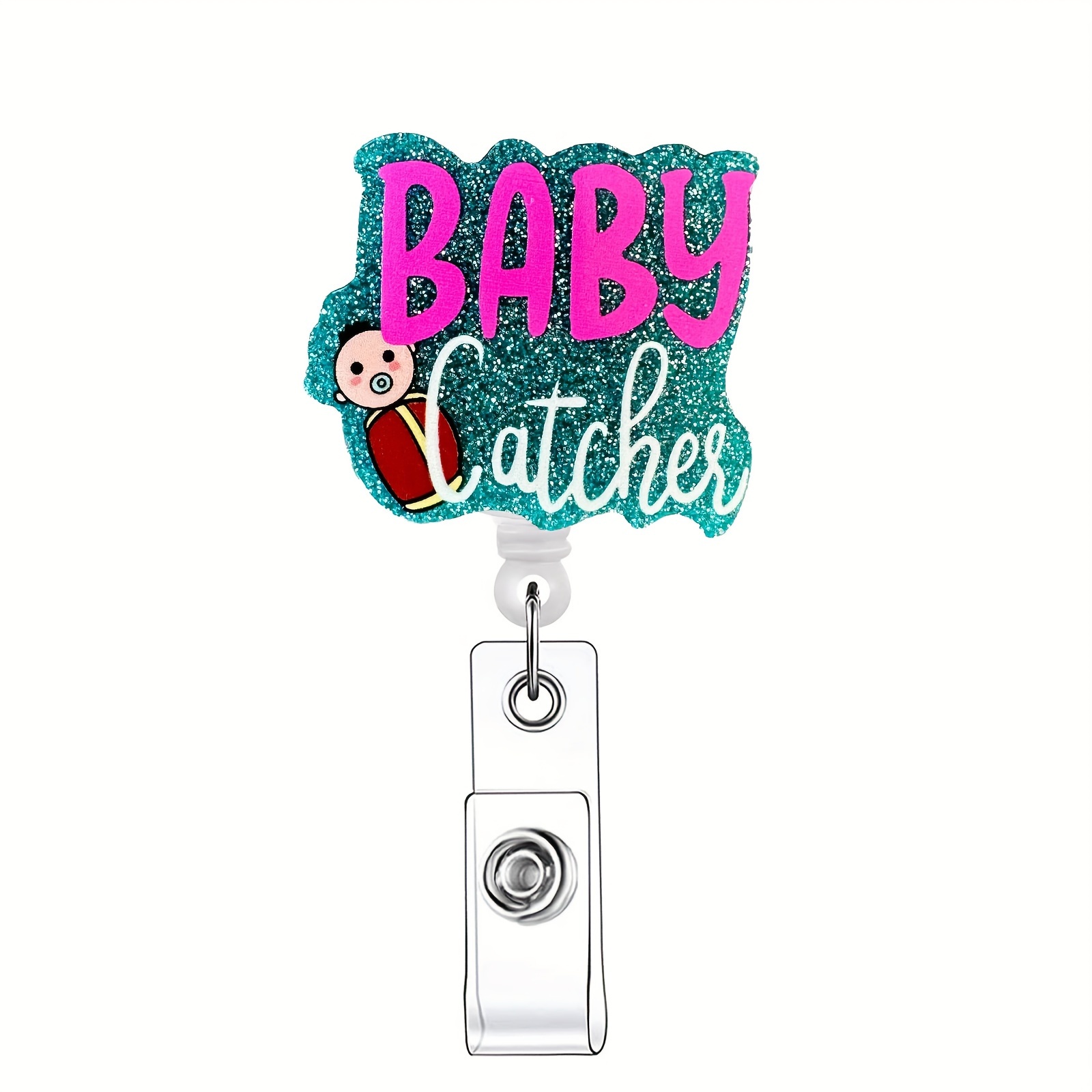 Nurse Badge Reel with Labor and Delivery Baby Feet Italy