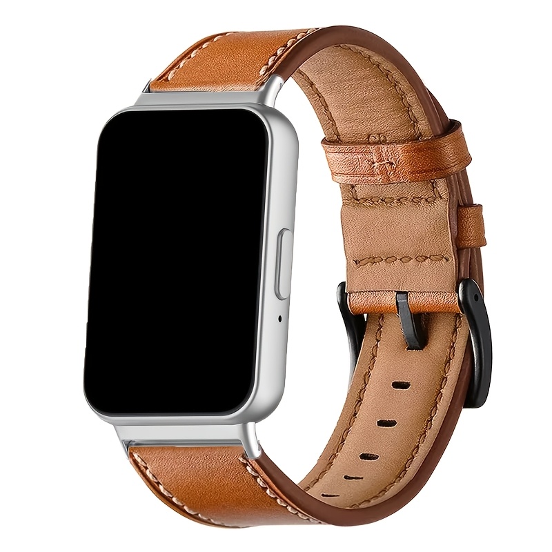 TEMU PU-leren bandje voor for Samsung for 3 voor dames en heren, verstelbare zachte sportpolsband met lus voor for 3 band smartwatch-accessoires