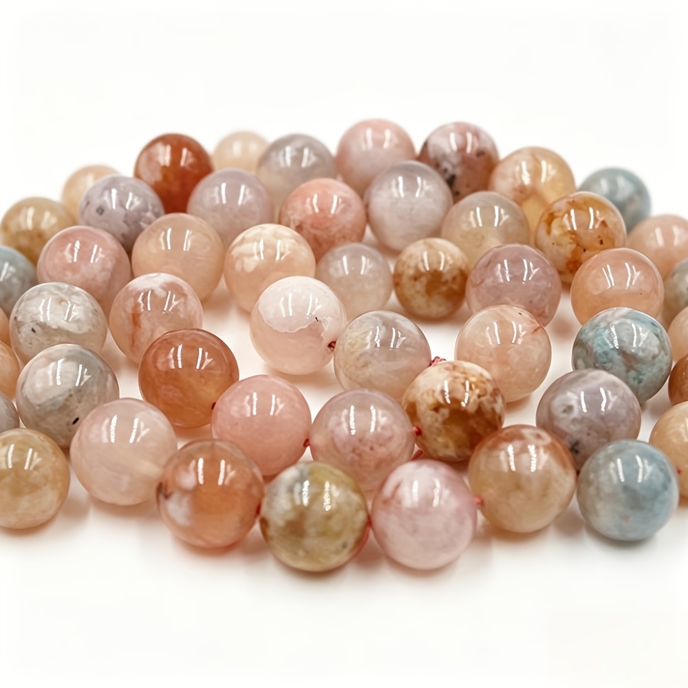 TEMU Perles d'agate de cerisier naturelle de qualité 5A, pour la création de bijoux et d'artisanat, également adaptées pour la fabrication de
