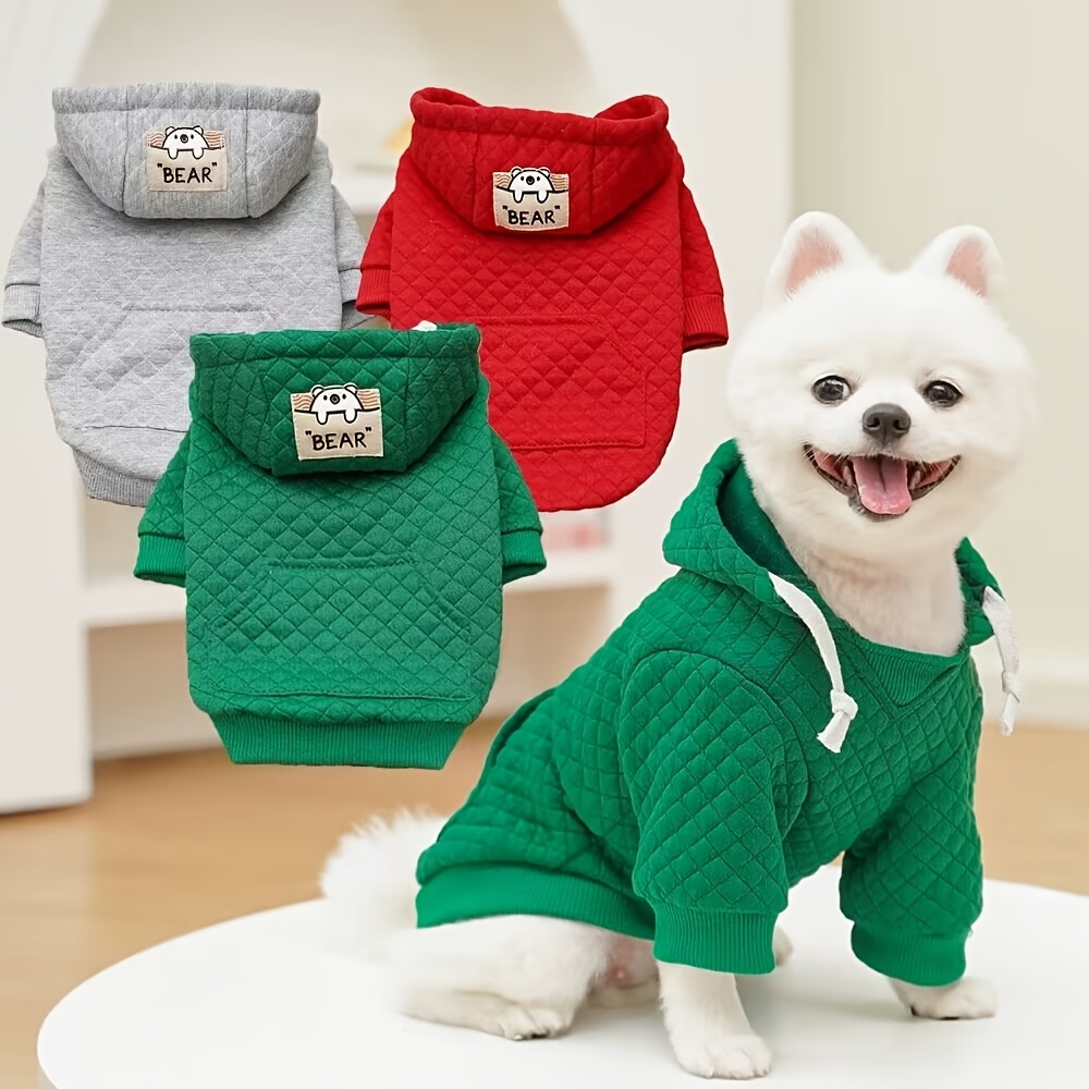 Hunde-Kapuzenpullover Kariert – Warmer Fleece-Pulli Für Kleine & Große Hunde