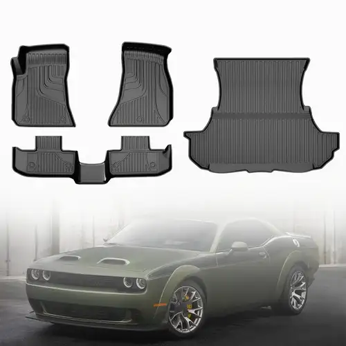 All-Weather Floor Mat Liners For 2011-2023 Dodge Charger & Chrysler 300 (RWD) - 4 Piece Set