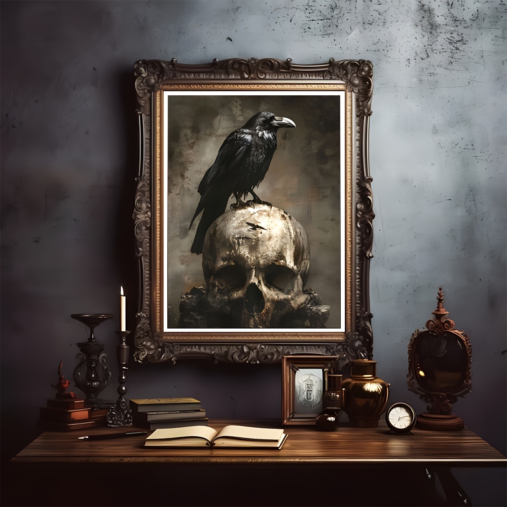 

Vintage & Canvas Art Print - Animal Themed Wall Decor For Home, Office, And Cafe - Frameless Dark Gothic Canvas Painting - Decoration Poster - Perfect Gift For All Occasions