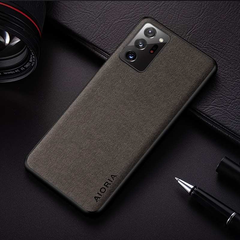 TEMU Phone Case: Fashion Simple Lightweight Textile Synthetic Leather Phone Cover For For