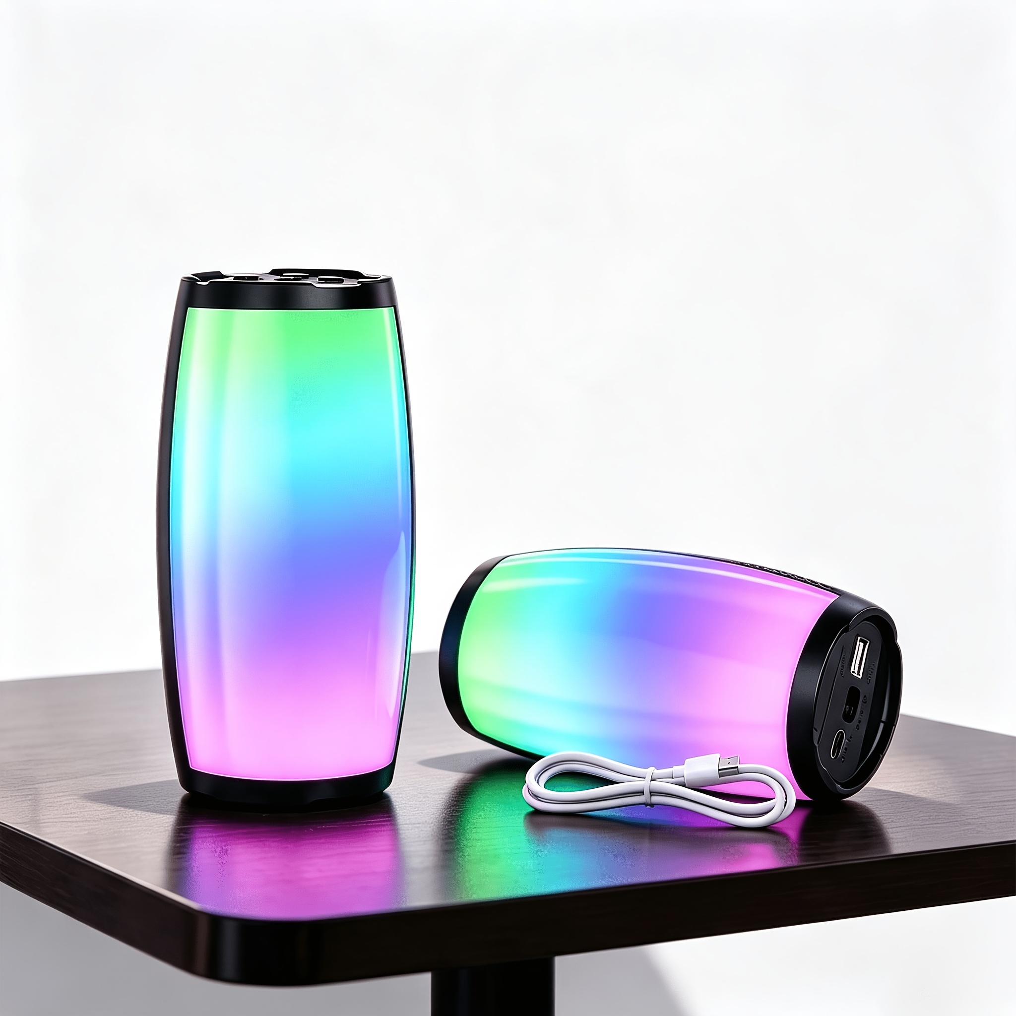 Image of Portable Wireless Wireless , 500mah Long-lasting Battery, Outdoor Large Speaker Cool Rgb Lighting High-definition Sturdy, Abs Shell Usb Charging Long Party Camping Holiday Gift