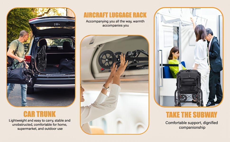 Wheelchairs for Adults Lightweight Foldable Ultra Lightweight Transport Wheelchair, Portable Folding Transfer Chair for Seniors, Adolescents And Children, Narrow Wheelchair for Tight Spaces OR Travel