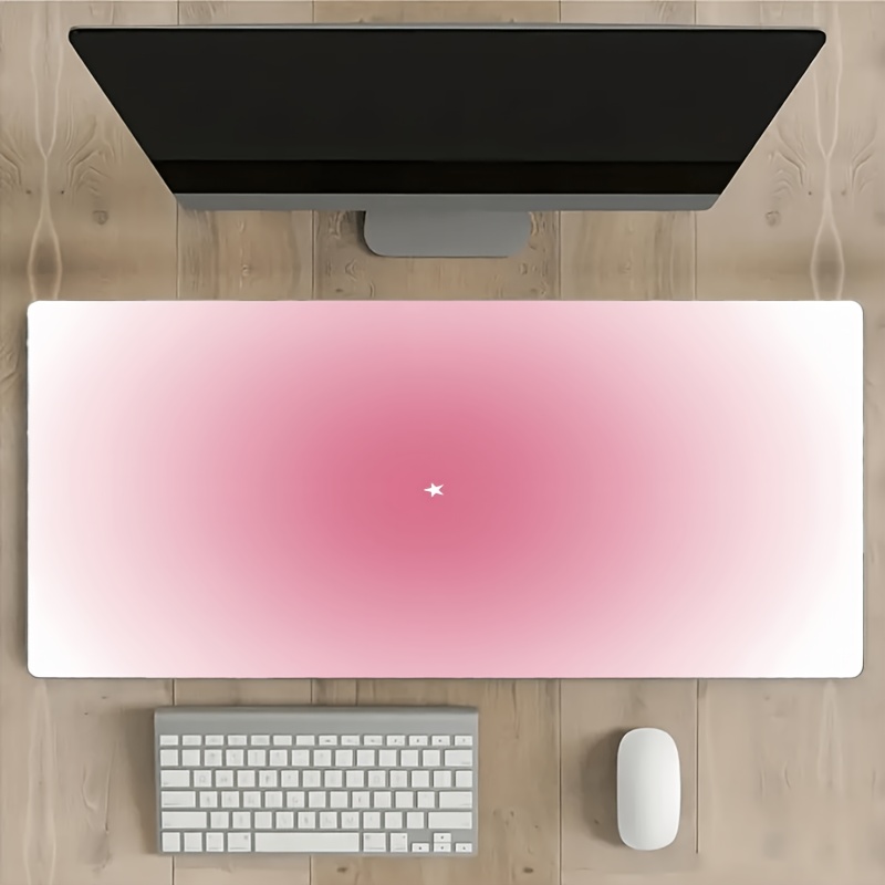 

This Large Gradient Game Mouse Pad Uses A High- Desk Pad And Is Equipped With A Non-slip Natural Rubber Base. Suitable For Office And Home Use And Is Suitable For To And Girlfriends