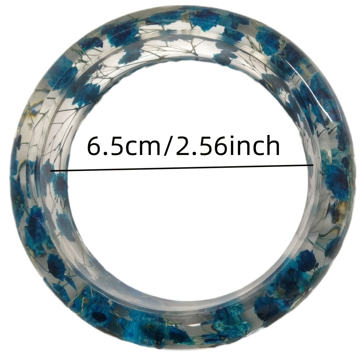 Resin Bracelet with Dried Flowers Unique Forever Blossom