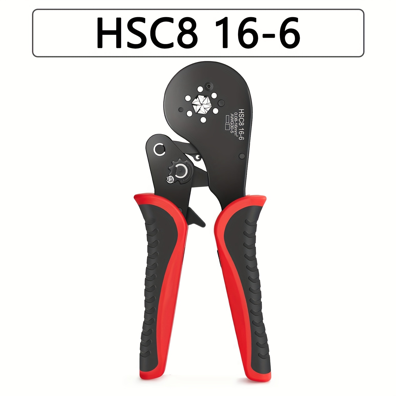 Hexagonal Crimping Tool For Awg30-5/0.08-16mm² Wire Ferrules Connectors, Quick Crimping Pliers For Sleeves End Terminals
