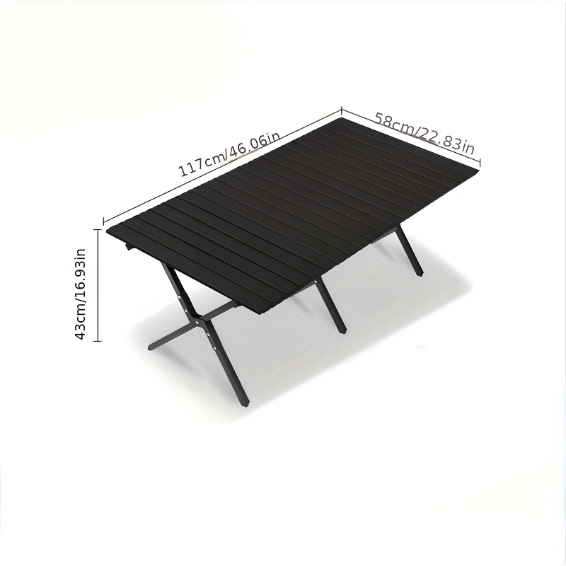 E-shop Tragbarer Edelstahl-Klapptisch, geeignet für alle Jahreszeiten, ideal für Camping und Grillen, kompaktes Design ist leicht zu transportieren.