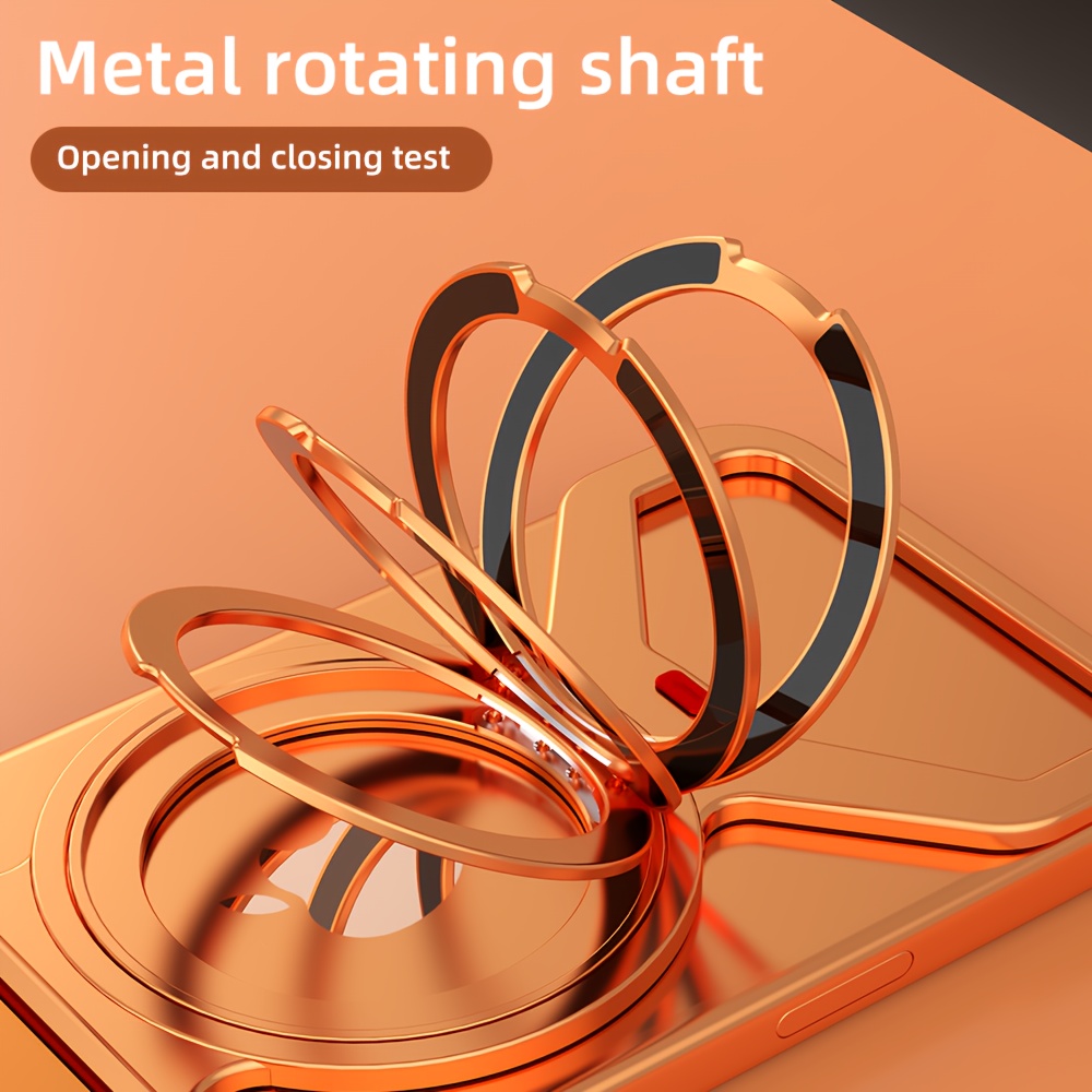 Phone Case - Compatible with Iphone 17/Iphone 17 Pro Max/Iphone 17 Air/Iphone 17 Pro[Metal Invisible Magnetic Stand Case]360-Degree Rotating Magnetic Stand with Borderless Hollow Heat Dissipation Protection Case