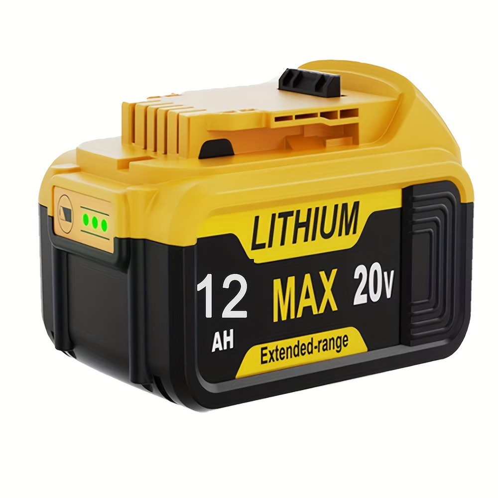 

12.0ah Battery For Dewalt 20v Max 12 Ah Lithium Dcb210 Replace Dcb208 Dcb206 Dcb209 Dcb200 Dcb204 Dcb201 Compatible With Dewalt 20 Volt Dcd/dcf/dcg/dcs Series Cordless Power Tools