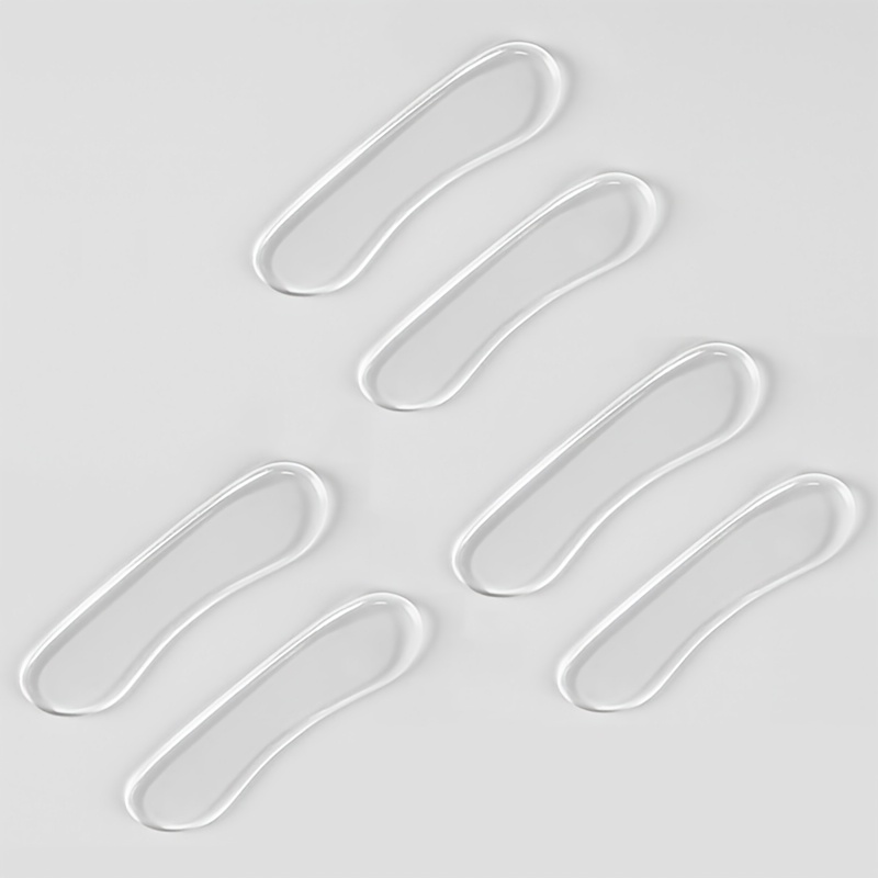 TEMU 6pcs Comfortable Anti-slip Soft Silicone Heel Pads, Size Reduction, Preventing Slippage, Silicone Heel Stickers, Reusable