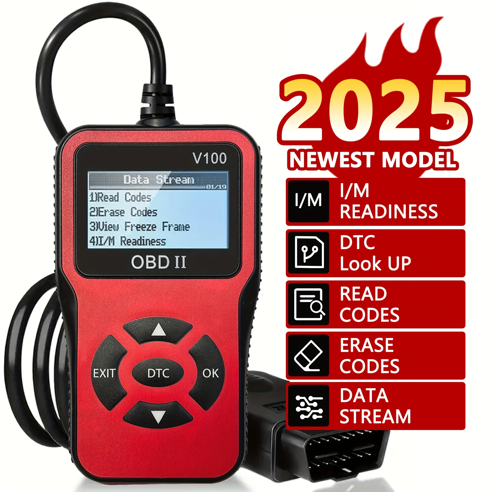 

Car Diagnostic Scanner Code Reader Engine Fault Code Reader Scanner Can Diagnose Scan Tool For All Obd Ii Cars , Read Code Erase Code Battery Test