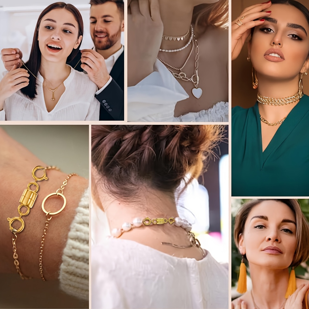 Jewelry Making Findings 925 Silver Magnetic S - 6PC Gold & Silver