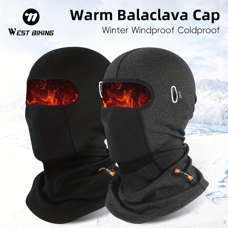 WEST BIKING Warm Balaclava Cap Long-Term Warmth Cycling Hat Breathable Full-Face Mask Neck Gaiter Windproof Coldproof Autumn Winter Cycling Equipment Bicycle Accessories
