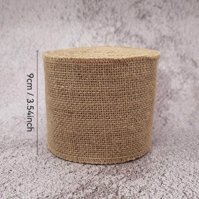 E-shop Eine natürliche hessische braune Leinenstoffrolle, 7/9 cm breit und 10 Meter lang - Geeignet für Bastelarbeiten, Weihnachtstischdecken,