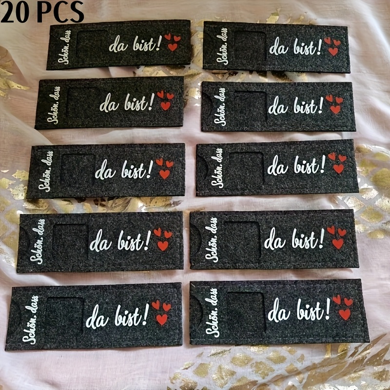 E-shop Filz-Geschenkverpackungsset, 20 Filztaschen, " Dich Darauf" Verpackungstüten. Geschenkdekoration. Ideal für Hochzeiten, Weihnachten, Geburtstage