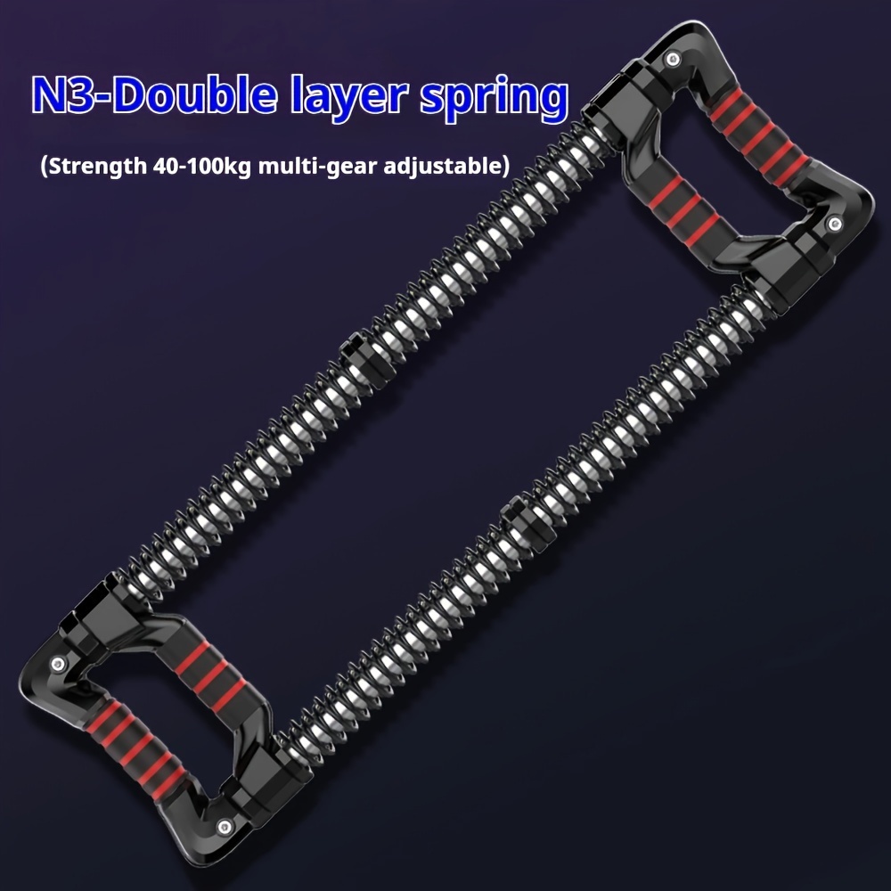 Image of Versatile & Chest Expander Set - Portable Spring Resistance Exercise Equipment For Full Body Workout, Ideal For Home, Travel & Outdoor Use - Stainless Steel, Non-electric