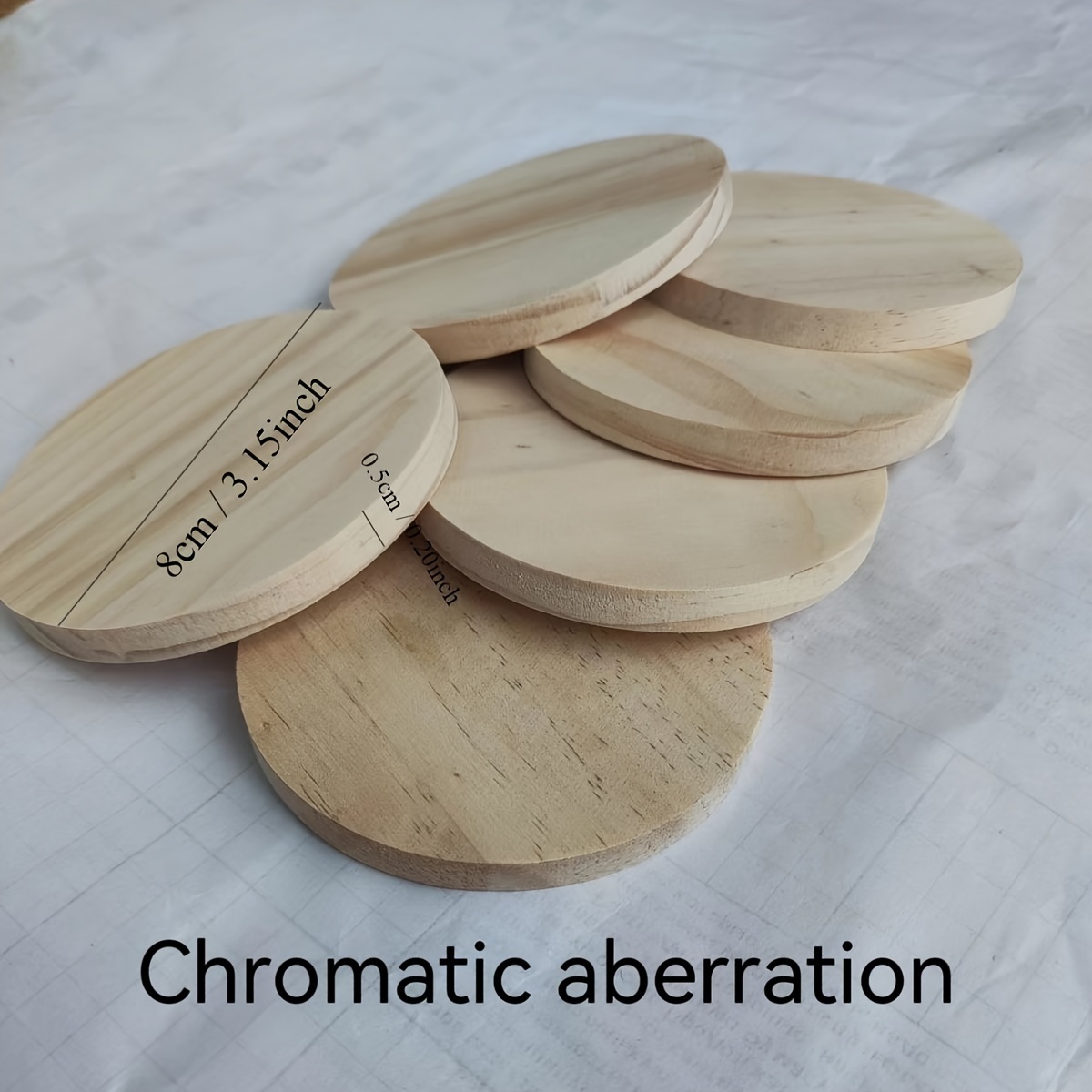 6pcs Premium Wooden Discs For Crafts - Smooth, Burr-free, Assorted Sizes (3/4/5/8/10cm) - Ideal For Diy Projects, Display Stands & Home Decor