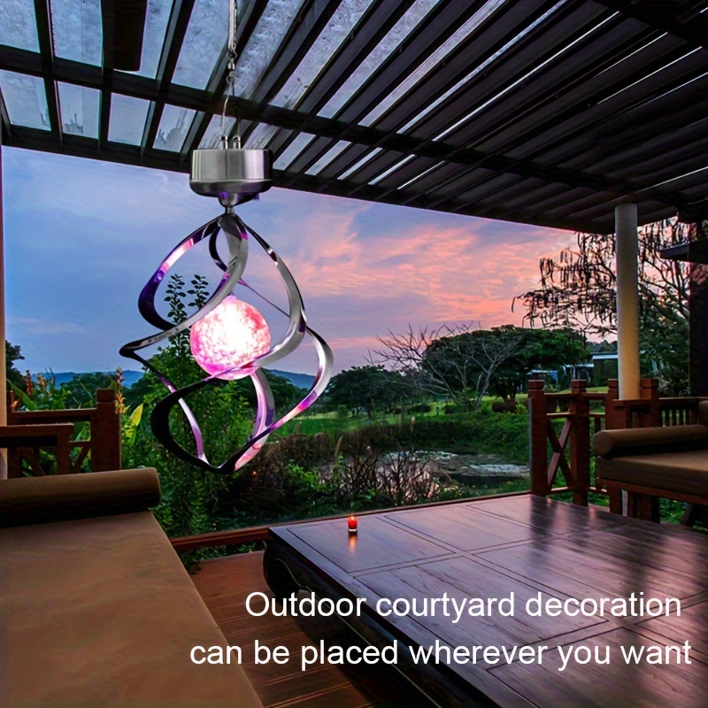 Carillon éolien solaire à couleur changeante, boule de cristal, colibri,  lampe étanche, utilisation en extérieur pour la décoration de jardin de  cour - AliExpress