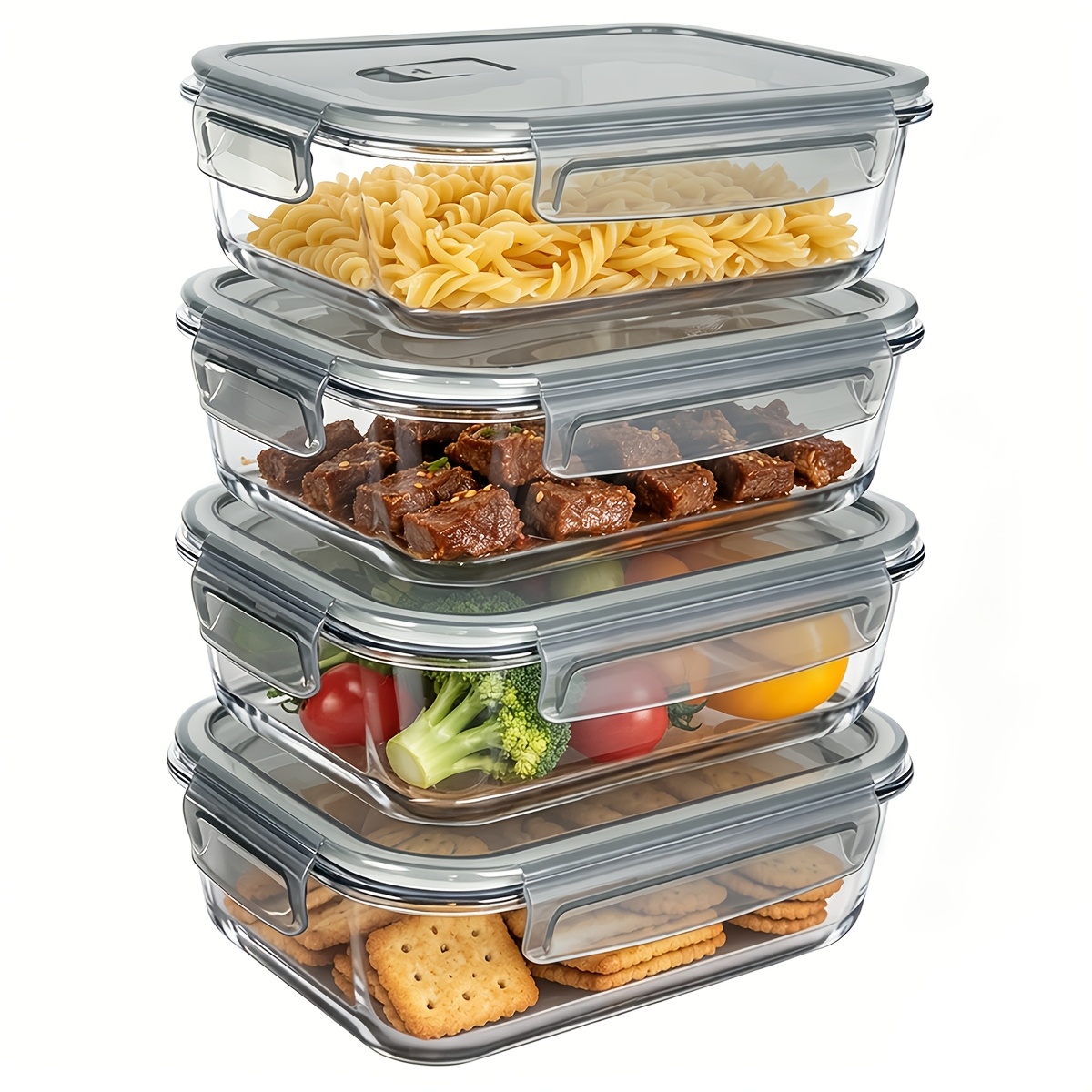 glass food storage containers sold on Temu United States