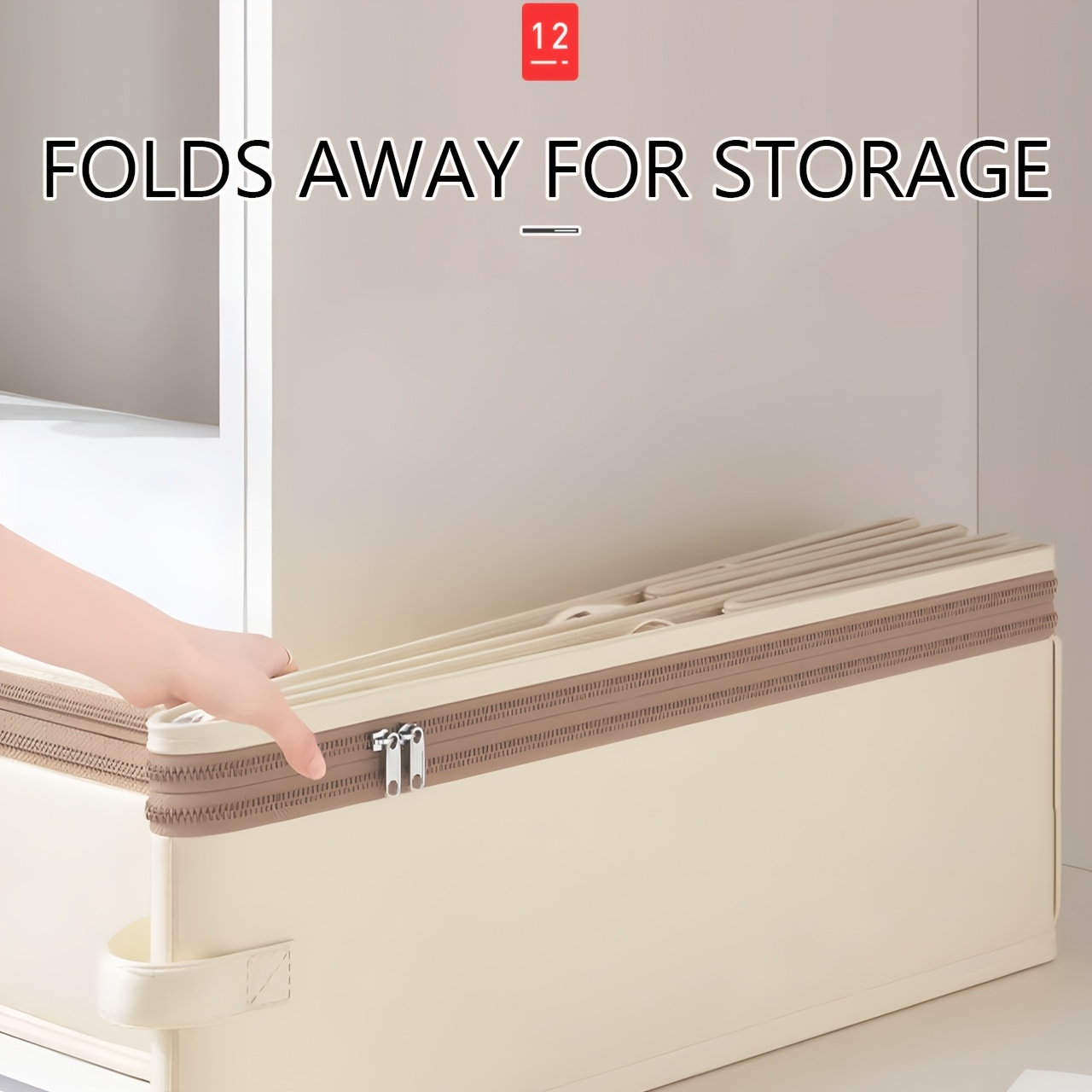 Foldable Under-Bed Storage Box with Stackable Design