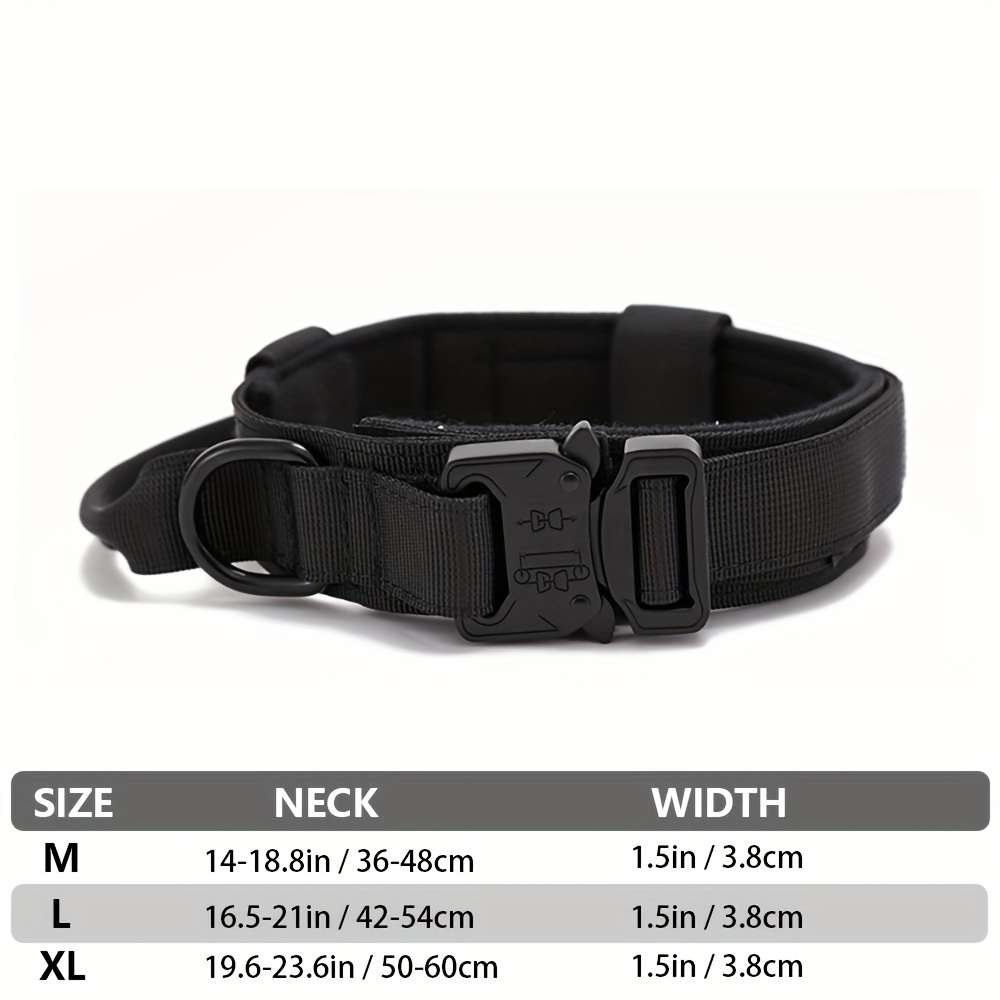 TEMU Large Dog Collar Durable Dog Collar High-strength Nylon Dog Collar For Medium And Large Dogs German Shepherd Labrador Dog Training Supplies