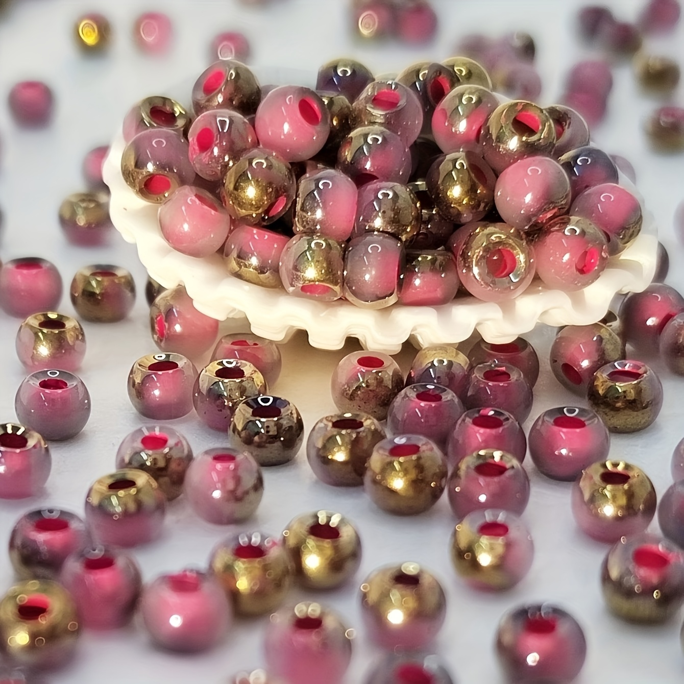405pcs 4mm Colorful Artificial Glass Jade Beads for DIY
